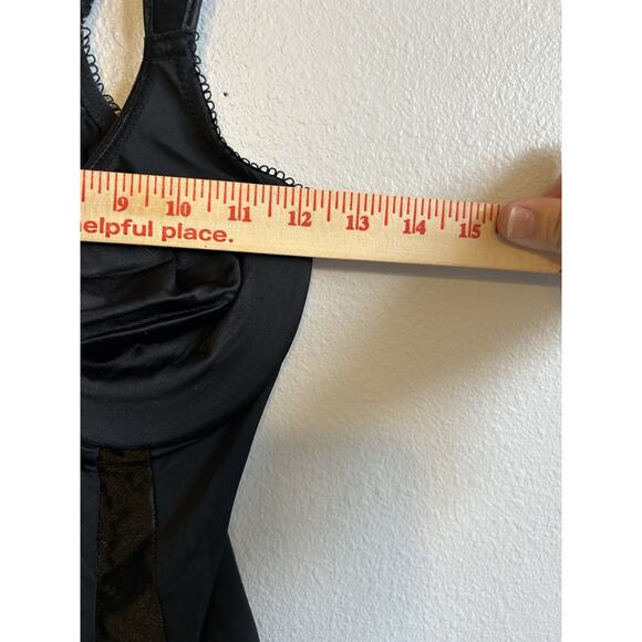 Slimming Tummy Bodysuit Lingerie Smooth Sexy Black VTG Pinup Marilyn Monroe Sz L - Picture 7 of 16